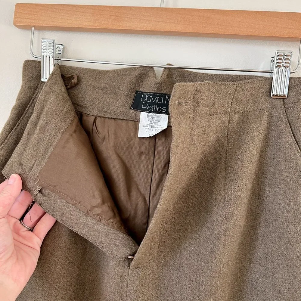 1980s David N Petites Wool Pencil Skirt - Picture 7 of 9